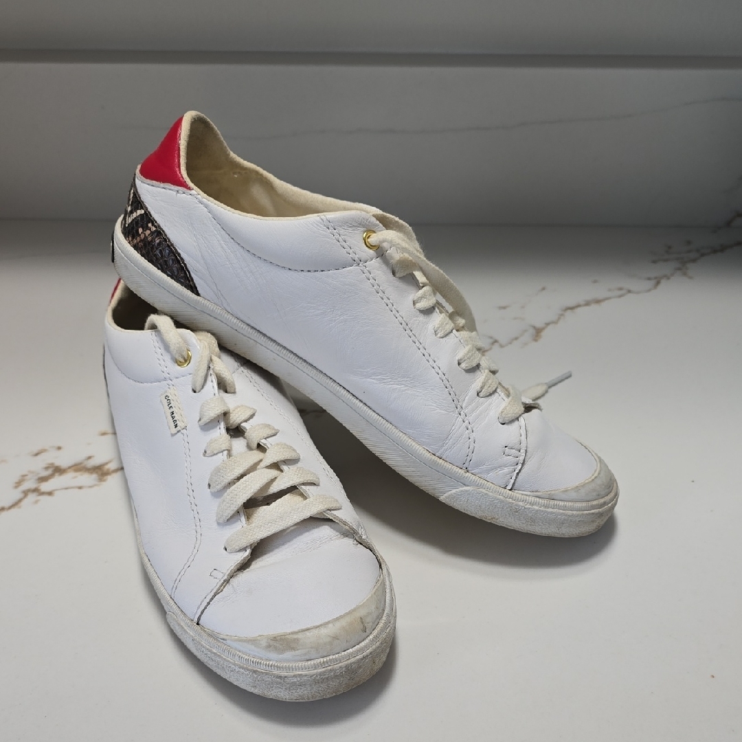 Cole Haan White And Red Sneakers